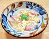 ベーコンと玉ネギに卵のスープ作り方8写真