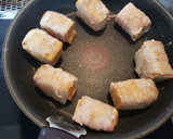 厚揚げ肉巻きの焼き肉マヨ照り焼き作り方3写真