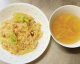 スープをかけて食べるレタスチャーハン作り方11写真