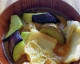ナスとキムチのお味噌汁作り方3写真