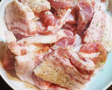 豚肉とほうれん草とコーンのバター炒め作り方1写真