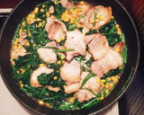 豚肉とほうれん草とコーンのバター炒め作り方5写真