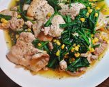 豚肉とほうれん草とコーンのバター炒め作り方6写真