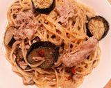 ワインに合う♪豚肉とナスの和風パスタ作り方7写真