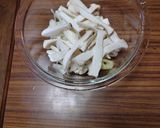 ヨウサマの減塩エリンギとネギのナムル作り方1写真