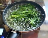 市販の粉末で！簡単な春菊のピーナッツ和え作り方1写真