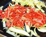 牛肉とエリンギと玉ねぎの辛味噌炒め。作り方4写真