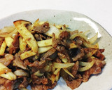 牛肉とエリンギと玉ねぎの辛味噌炒め。作り方7写真