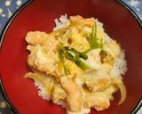 海老卵丼（親子丼風）作り方7写真