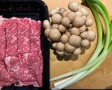 Sukiyaki Style Udon作り方1写真