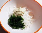 簡単副菜☆大根ワカメの梅マヨわさび和え作り方4写真