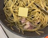 ワンパンでネギと海苔の和カルボナーラ作り方6写真