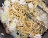 ワンパンでネギと海苔の和カルボナーラ作り方7写真