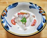 骨付き鶏もも肉と野菜とキノコのクリーム煮作り方10写真