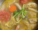 鶏もも肉と野菜のブイヨンがいらないスープ作り方7写真