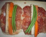 A圧力鍋でチキンロールの３色巻き作り方3写真