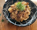 mレンジできのこバター(マヨ)醤油うどん作り方6写真