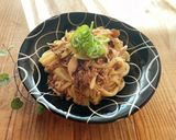 mレンジできのこバター(マヨ)醤油うどん作り方7写真