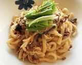 mレンジできのこバター(マヨ)醤油うどん作り方12写真
