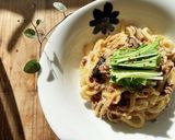 mレンジできのこバター(マヨ)醤油うどん作り方13写真