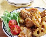 ☆簡単☆蓮根と鶏肉の甘酢炒め作り方6写真