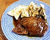 牛ステーキ　わさび醤油ソース作り方4写真