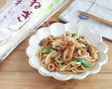 ランチにぴったり♪ねぎたっぷり焼きうどん作り方5写真