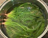 柚子胡椒でほうれん草のお浸し作り方1写真