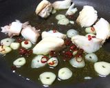 鱈と三つ葉のペペロンチーノ風作り方5写真