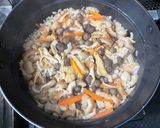 むかご入り・具多めのもち麦炊き込みご飯♬作り方5写真