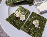 ずぼらおつまみ〜明太クリームチーズ海苔巻作り方5写真