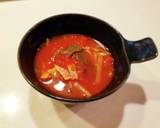 残ったセロリの葉で☆トマトスープ作り方6写真