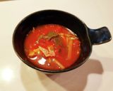残ったセロリの葉で☆トマトスープ作り方6写真