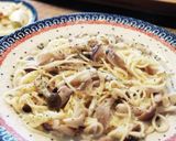 たっぷりきのこと豆乳のパスタ作り方5写真