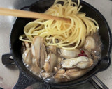 絶品おつまみ！ぷりぷり牡蠣のパスタ添え作り方8写真