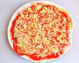 ミニトマトとベビーリーフのピザ作り方5写真