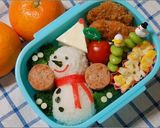 キャラ弁♪　雪だるまのお弁当＾＾作り方4写真