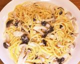 しめじタップリ明太クリームパスタ作り方4写真