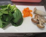 ミニ青梗菜とキノコのそぼろ餡作り方1写真