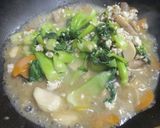 ミニ青梗菜とキノコのそぼろ餡作り方9写真