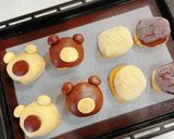 コストコディナーロールdeメロンパン♡作り方3写真