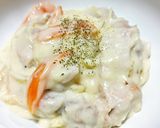 牛乳大量消費！鶏もも肉のクリーム煮作り方8写真