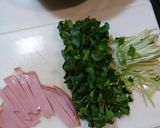 簡単！かいわれとハムのマスタードサラダ♪作り方1写真
