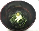 大人味♡柚子胡椒風味あおさのお吸い物作り方1写真
