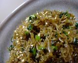 ご飯のお供♪じゃこと大根の葉☆佃煮風炒め作り方5写真
