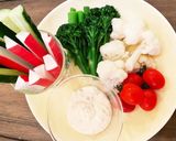 色んな野菜をつけて♡梅わさびディップ作り方4写真