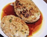 簡単♪蓮根と鶏肉だけ!!和風ハンバーグ作り方7写真