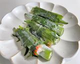冷凍板サラダ＊オクラとカニカマの大葉巻き作り方5写真