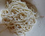 びっくりドンキー風マヨで水菜のパスタ作り方2写真