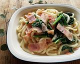 mベーコンほうれん草の味噌クリームうどん作り方6写真